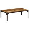vidaXL Coffee Table Solid Rough Mango Wood and Steel 110 cm