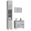 vidaXL 3 Piece Bathroom Furniture Set Concrete Grey Engineered Wood