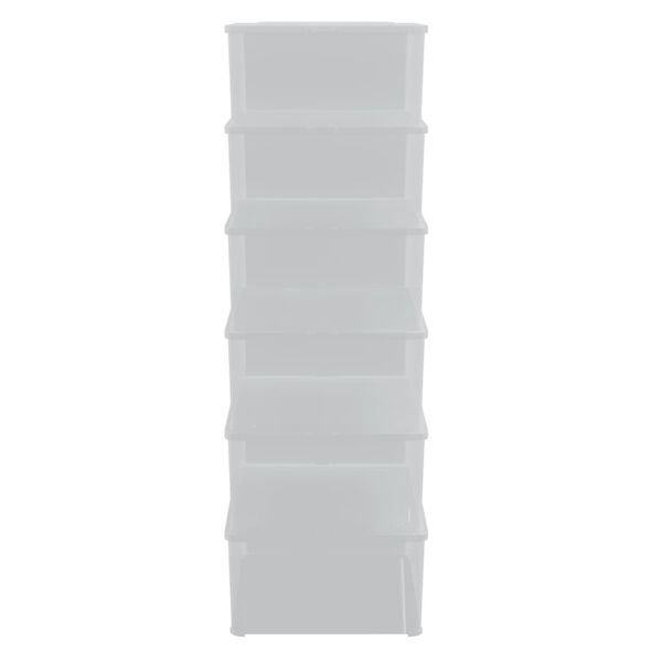 vidaXL Plastic Storage Boxes 6 pcs 10 L Stackable