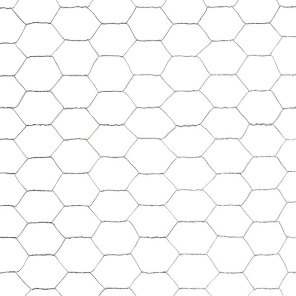vidaXL Chicken Wire Fence Galvanised Steel 25x1.5 m Silver