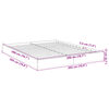 vidaXL Bed Frame without Mattress Concrete Grey 200x200 cm