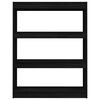 vidaXL Book Cabinet/Room Divider Black 100x30x103 cm Solid Pinewood