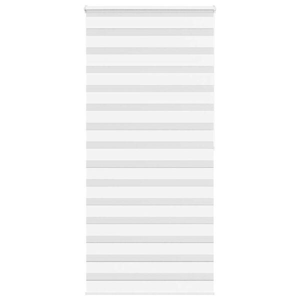vidaXL Zebra Blind White 95x200 cm Fabric Width 90.9 cm Polyester