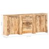vidaXL Sideboard with 3 Drawers and 4 Doors Solid Mango Wood