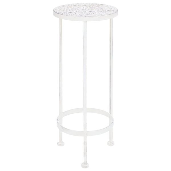 vidaXL Plant Stand Set 3 Pieces Vintage Style Metal Antique White