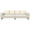 vidaXL Living Room Couch Cream 250 x 77 x 76 cm