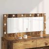 vidaXL Vanity Mirror with LED Strip Lights Old Wood 100 x 45 x 18 cm