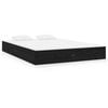vidaXL Bed Frame without Mattress Black Solid Wood 150x200 cm King Size King Size