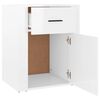 vidaXL Bedside Cabinet High Gloss White 50x36x60 cm Engineered Wood
