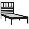 vidaXL Bed Frame without Mattress Black Solid Wood Pine 100x200 cm