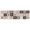 vidaXL Kitchen Rug Grey and Beige Mosaic 150 x 45 cm 100% Polyamide