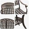 vidaXL Garden Dining Set 7 pcs Bronze 90 x 90 x 75 cm Cast Aluminium