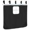 vidaXL Curtains for Loft Bed with Tower White and Black Polyester