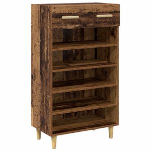 vidaXL Shoe Cabinet Plain Old Wood 60 x 35 x 105 cm Engineered Wood
