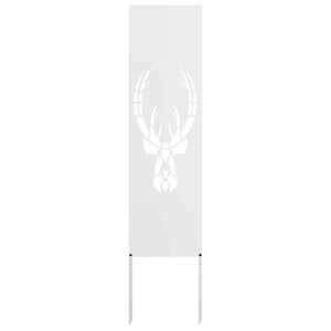 vidaXL Garden Privacy Screen White 32 x 140 cm Cold-rolled steel