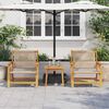 vidaXL Garden Chairs with Table 3 pcs Beige 45 x 45 x 40 cm