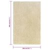 vidaXL High Pile Shaggy Rug Beige 200x290 cm 50 mm