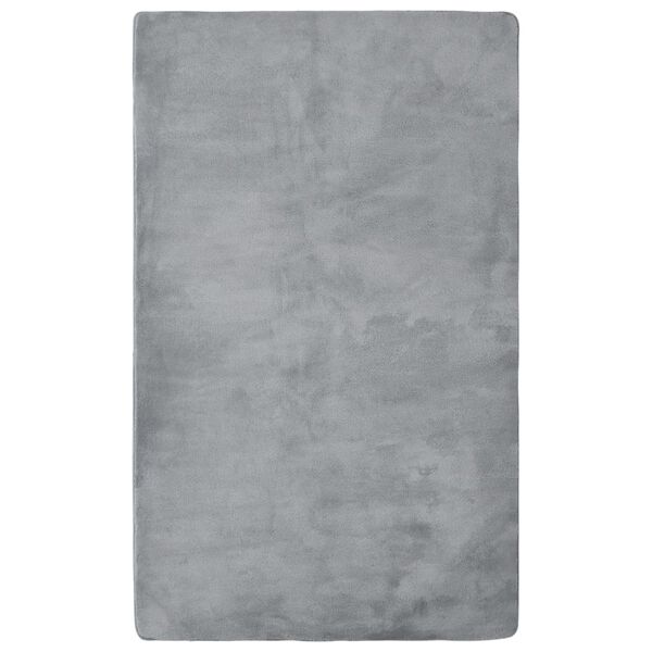 vidaXL Teddy Rug Grey 270x180 cm