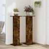vidaXL Plant Stands 2 pcs Smoked Oak 30x30x95 cm Engineered Wood