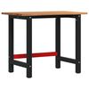 vidaXL Workbench Light Brown 100x60x81,5 cm Solid Wood Oak
