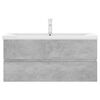 vidaXL Sink Cabinet with Built-in Basin Concrete Grey Engineered Wood