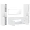 vidaXL 4 Piece Bathroom Furniture Set White Engineered Wood
