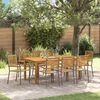 vidaXL Garden Dining Set 9 pcs Grey Poly rattan