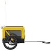vidaXL Pet Bike Trailer Yellow and Black Oxford Fabric&Iron