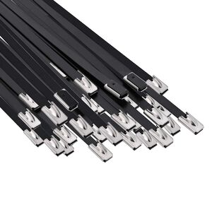 vidaXL Cable Tie 250 pcs 4.6 x 400 mm Black