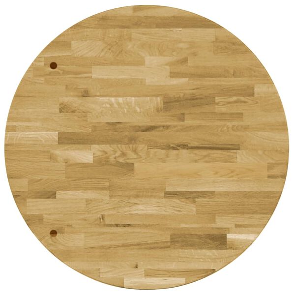 vidaXL Table Top Solid Oak Wood Round 44 mm 400 mm