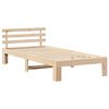 vidaXL Bed Frame with Headboard Natural 90 x 200 cm Solid Pine Wood