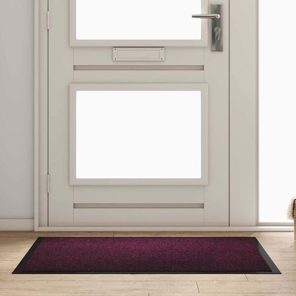 vidaXL Door Mat Bordeaux 120 x 80 x 1.2 cm Teddy Fabric