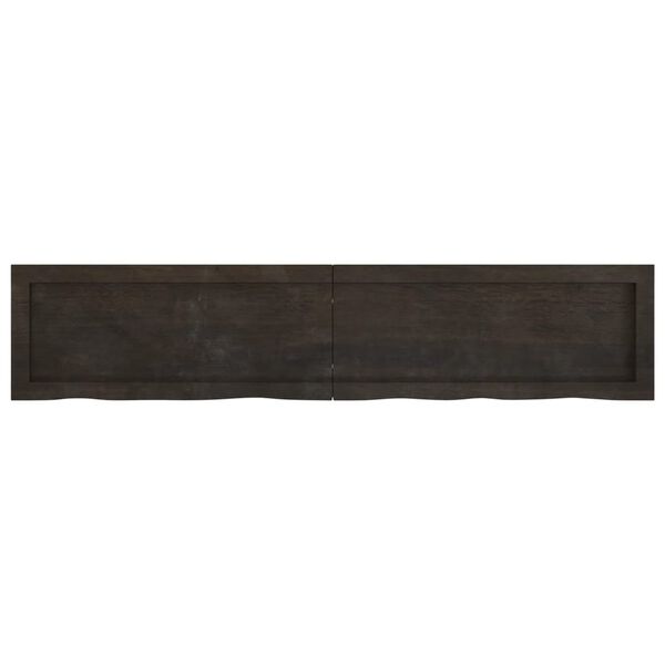 vidaXL Bathroom Countertop Dark Brown 140x30x(2-4) cm Treated Solid Wood