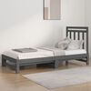 vidaXL Pull-out Day Bed without Mattress Grey 2x(90x200) cm