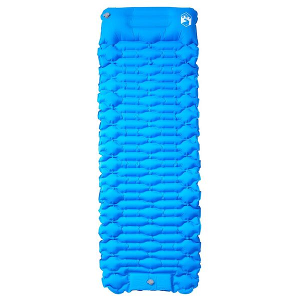 vidaXL Self Inflating Camping Mattress with Pillow 1-Person Blue