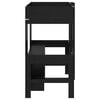 vidaXL Loft Bed Frame with Desk Black Oak 80 x 200 cm Engineered Wood