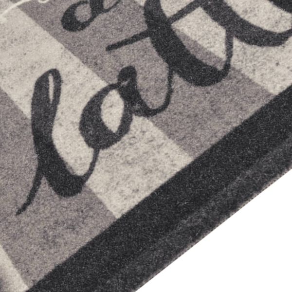 vidaXL Kitchen Rug Washable Coffee Black 60x300 cm Velvet