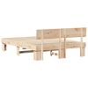 vidaXL Bed Frame with Headboard Natural 150 x 200 cm Solid Pine Wood
