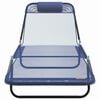 vidaXL Folding Sun Lounger 2 pcs Navy 182 x 55 x 85.5cm Textilene