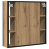 vidaXL Bathroom Mirror Cabinet Artisan Oak 60x16x60 cm Engineered Wood