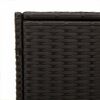 vidaXL Garden Storage Box with Wheels Black 283L Poly Rattan