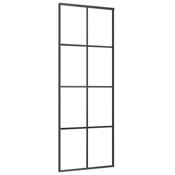 vidaXL Sliding Door with Hardware Set 76x205 cm ESG Glass&Aluminium