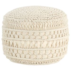 vidaXL Macrame Handmade Pouffe 45x30 cm Cotton