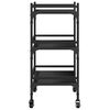 vidaXL Kitchen Trolley Black 50x35x75.5 cm Engineered Wood