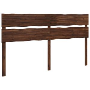 vidaXL Live Edge Headboard ROSTOCK Dark Brown 200 cm Solid Acacia Wood