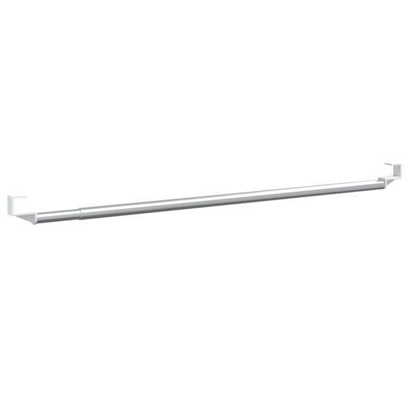 vidaXL Curtain Rails 2 pcs White and Silver 40-60 cm Aluminium