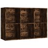 vidaXL Book Cabinet/Sideboard Smoked Oak 66x30x98 cm Engineered Wood