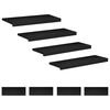 vidaXL Stair Treads 8 pcs 80 x 25 x 2 cm Black Solid Beech Wood