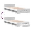 vidaXL Bed Frame with Drawer without Mattress White 90x190 cm Single