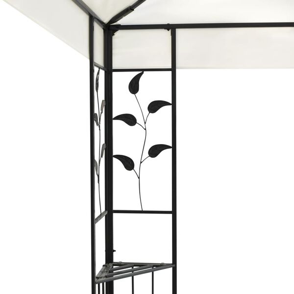 vidaXL Gazebo with Double Roof White 6x3 m Steel